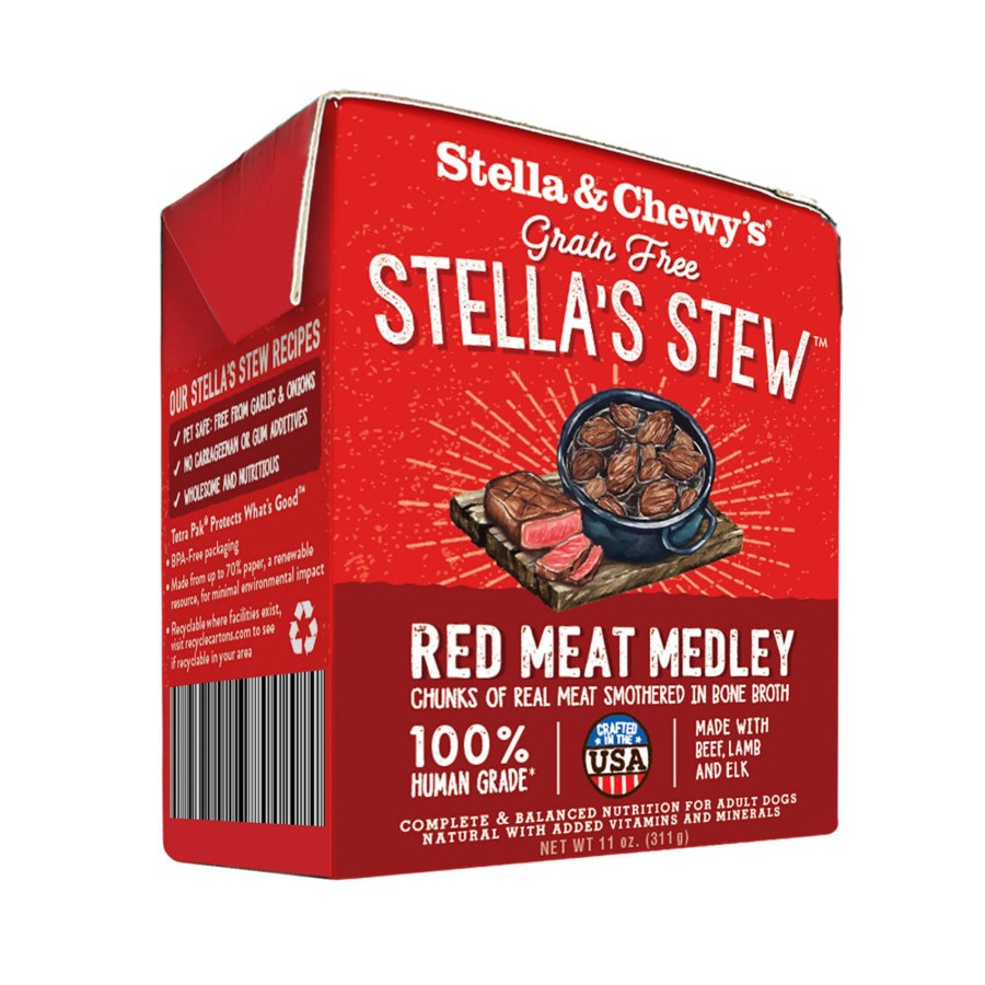 Dog Stella u0026 Chewy's Raw Natural Pet Food Wet Food | Stella & Chewy'S Stella'S Stew Red Meat Medley Recipe Food Topper For Dogs