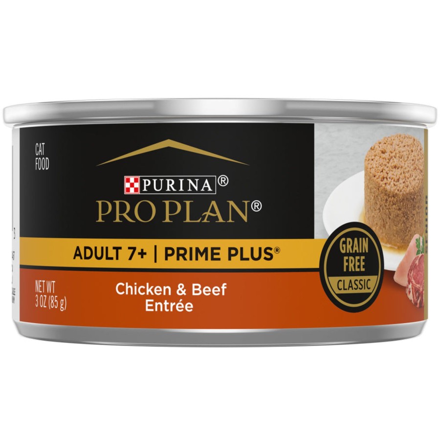 Cat Purina Pro Plan Wet Food | Purina Pro Plan Prime Plus 7+ Chicken & Beef Entree Classic Canned Cat Food