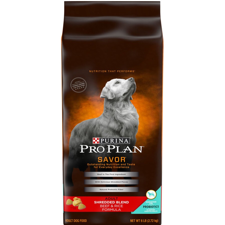 Dog Purina Pro Plan Dry Food | Purina Pro Plan Shredded Blend Beef & Rice Formula Adult Dry Dog Food