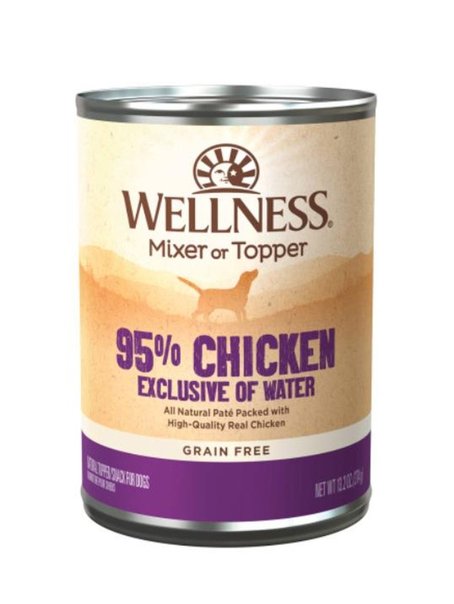 Dog Wellness Wet Food | Wellness Natural Grain Free 95% Chicken Recipe Adult Wet Canned Dog Food