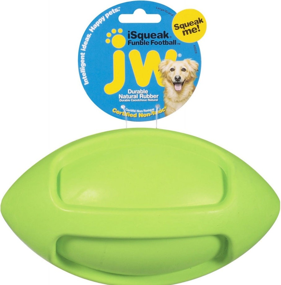 Dog JW Pet | Jw Pet Isqueak Funble Football Dog Toy