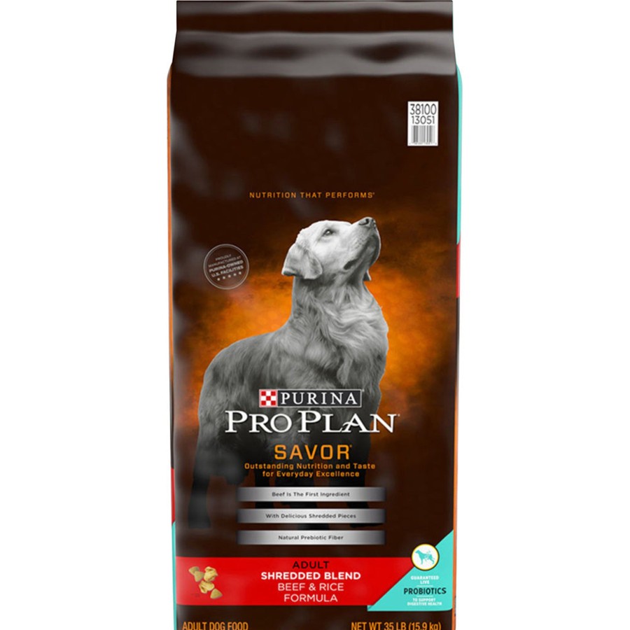 Dog Purina Pro Plan Dry Food | Purina Pro Plan Complete Essentials Adult Shredded Blend Beef & Rice Formula Dry Dog Food