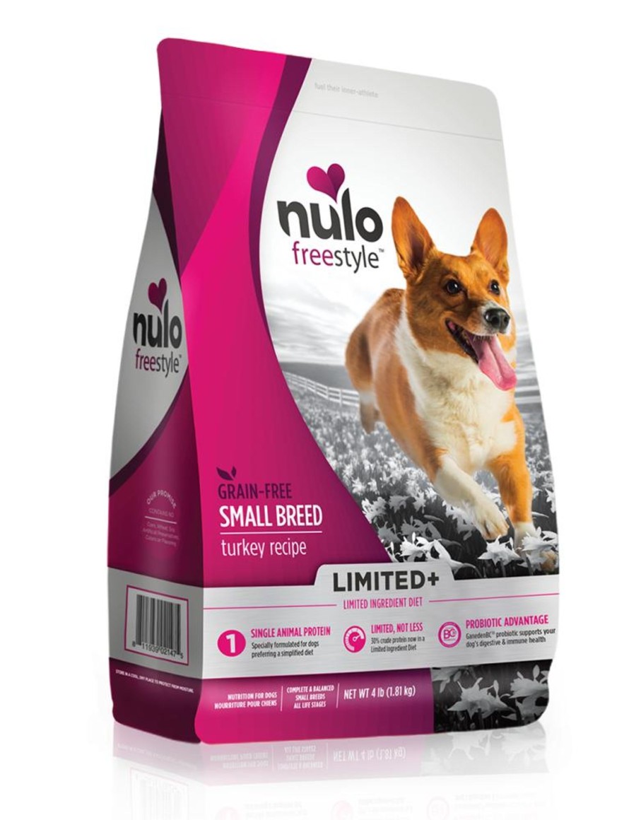 Dog Nulo Dry Food | Nulo Freestyle Limited+ Grain-Free Turkey Recipe Small Breed Puppy & Adult Dry Dog Food