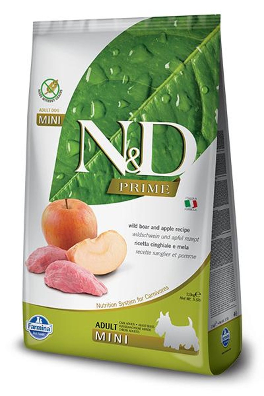 Dog Farmina Pet Foods | Farmina N&D Natural & Delicious Grain Free Mini Adult Wild Boar & Apple Dry Dog Food