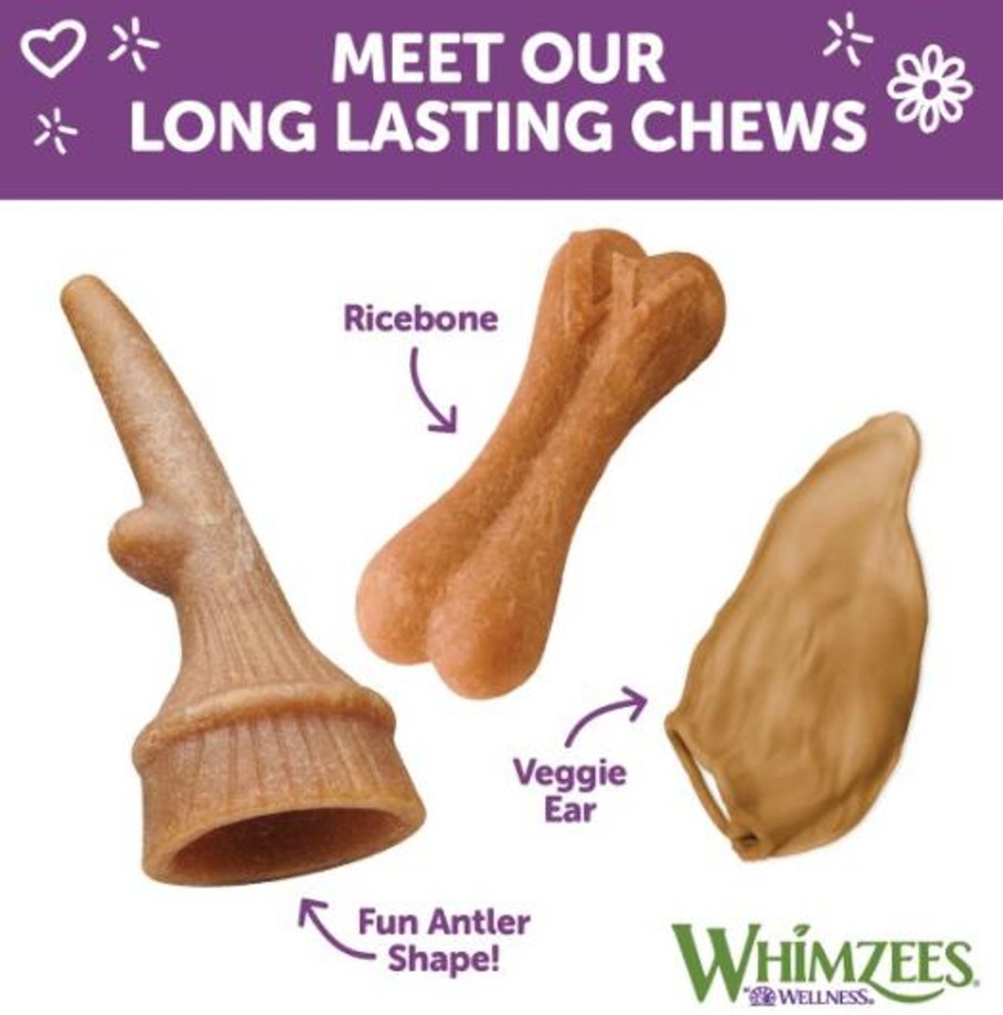 Dog Whimzees | Whimzees Large Rice Bone Dental Chew Dog Treats