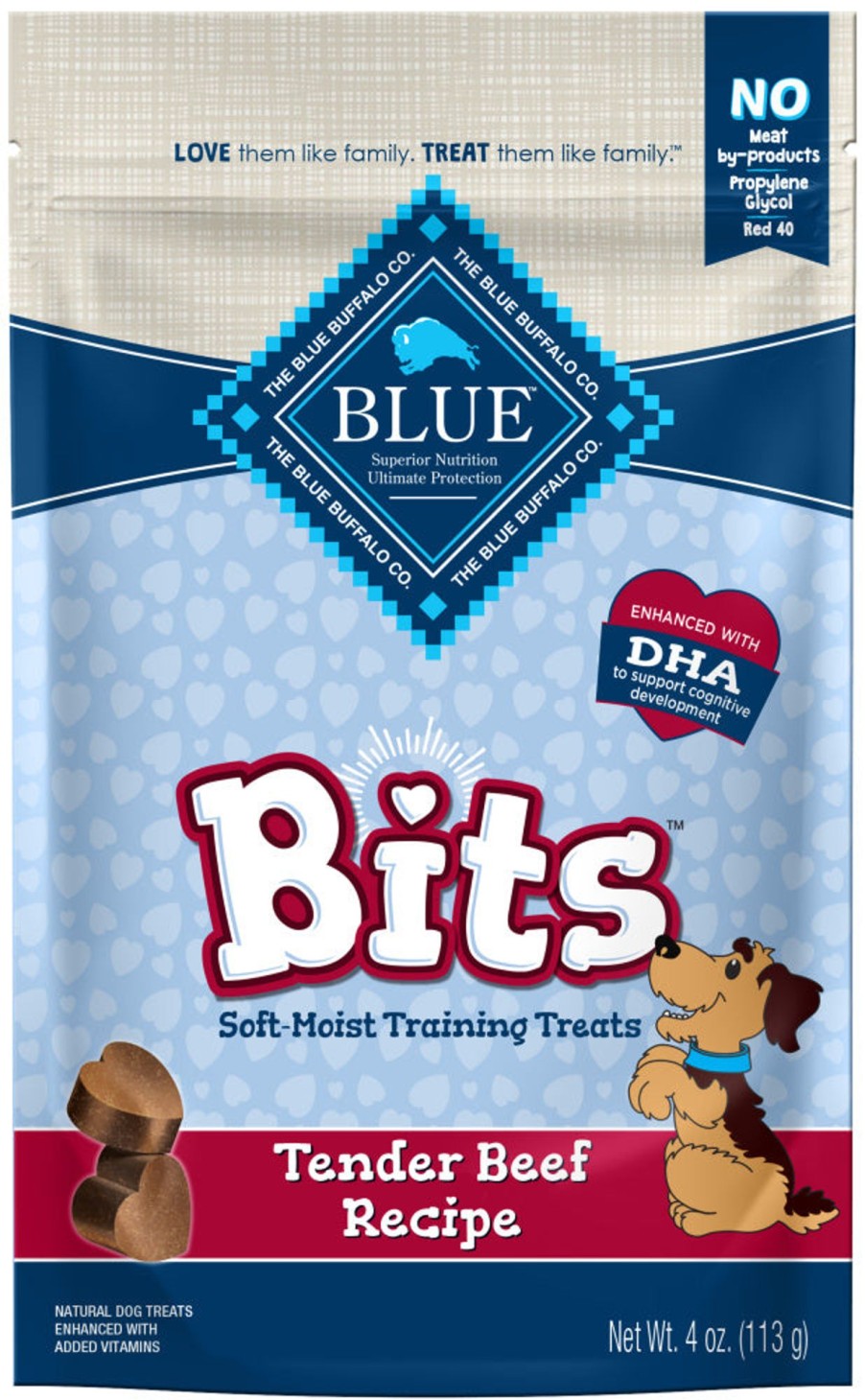 Dog Blue Buffalo | Blue Buffalo Bits Tender Beef Natural Soft Moist Training Dog Treats