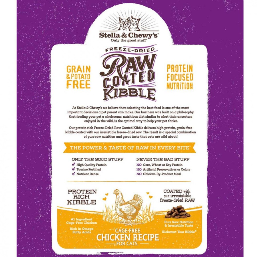 Cat Stella u0026 Chewy's Raw Natural Pet Food Dry Food | Stella & Chewy'S Raw Coated Kibble Cage Free Chicken Recipe Dry Cat Food