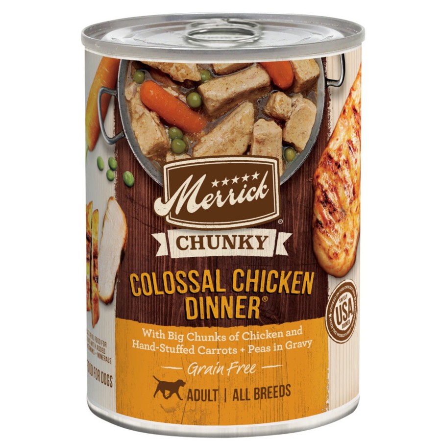 Dog Merrick Wet Food | Merrick Grain Free Chunky Colossal Chicken Dinner Canned Dog Food