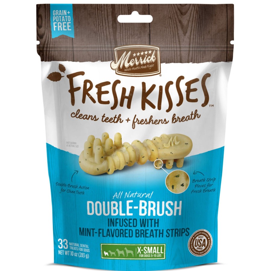 Dog Merrick | Merrick Fresh Kisses Dog Dental Treats With Mint Breath Strips Dog Treats For Toy Breeds