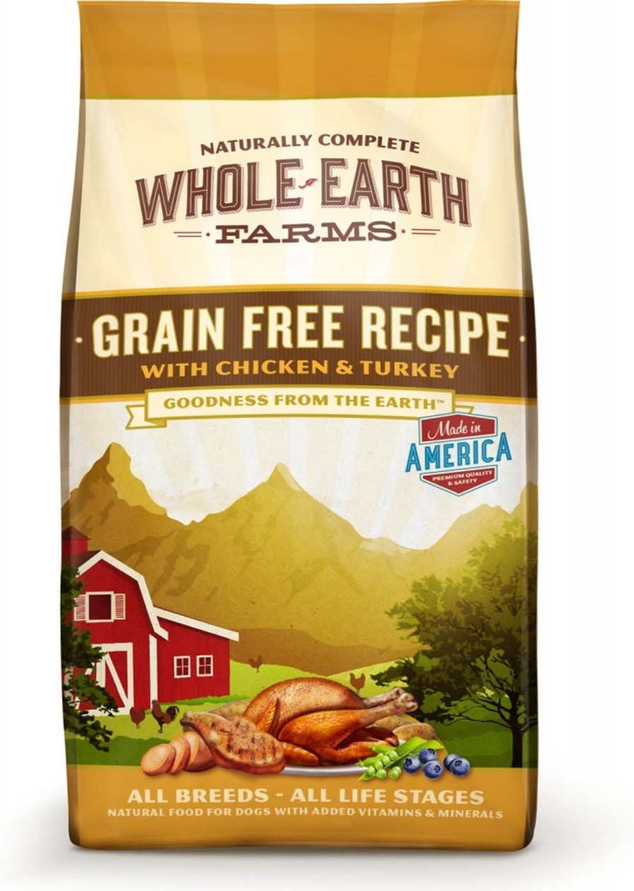 Dog Whole Earth Farms | Whole Earth Farms Grain Free Recipe With Chicken And Turkey Dry Dog Food