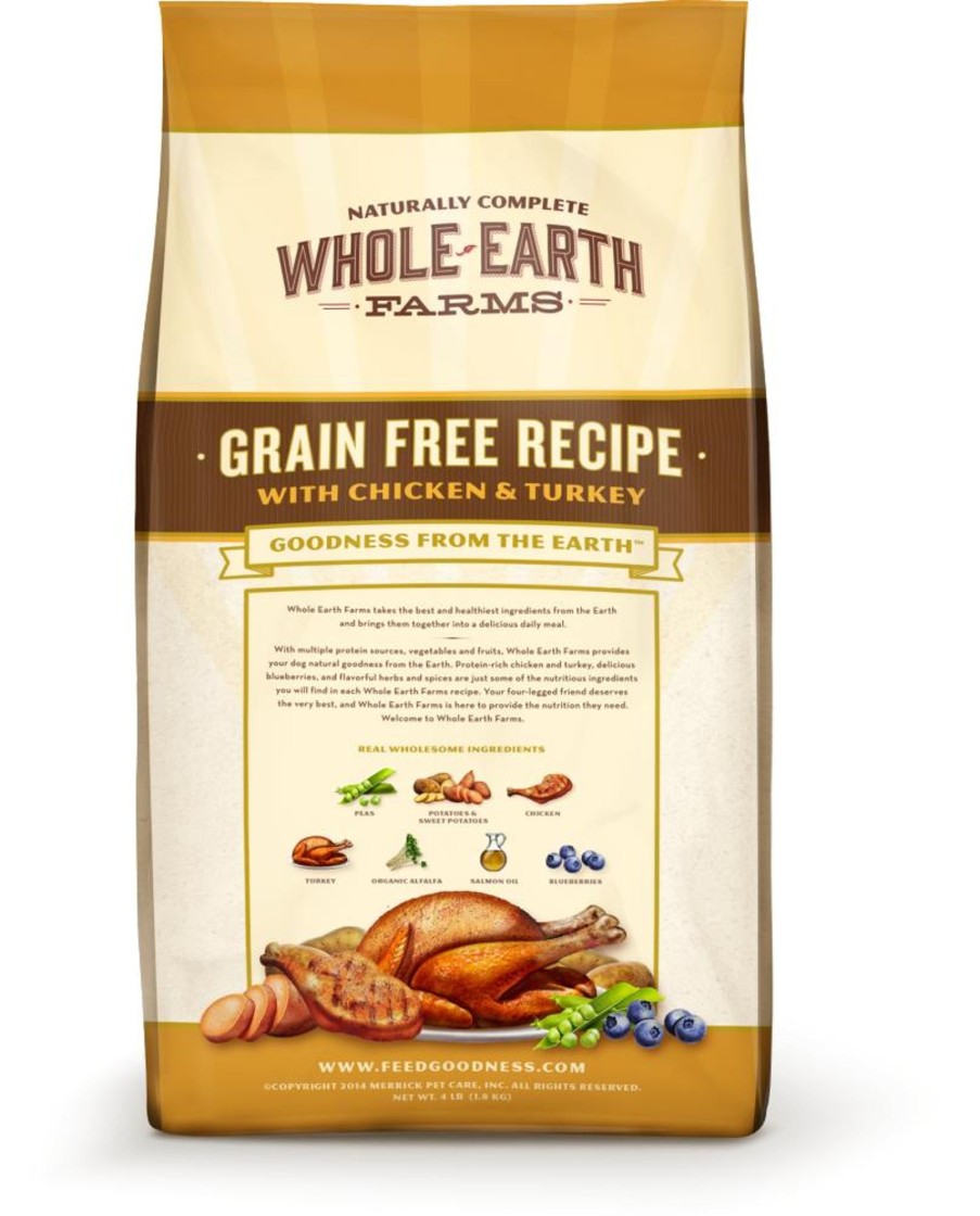 Dog Whole Earth Farms | Whole Earth Farms Grain Free Recipe With Chicken And Turkey Dry Dog Food