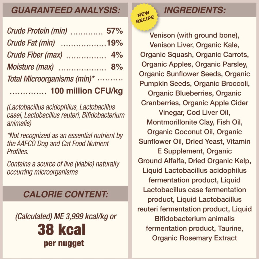 Dog Primal | Primal Freeze Dried Nuggets Grain Free Venison Formula Complete Diet For Dogs