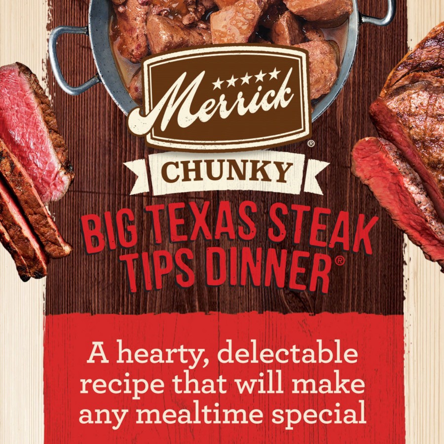 Dog Merrick Wet Food | Merrick Grain Free Big Texas Steak Tips Dinner Canned Dog Food