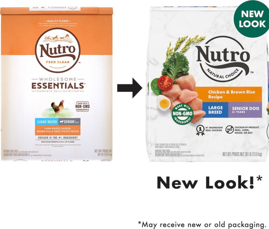 Dog Nutro Dry Food | Nutro Wholesome Essentials Large Breed Senior Farm-Raised Chicken, Brown Rice & Sweet Potato Dry Dog Food