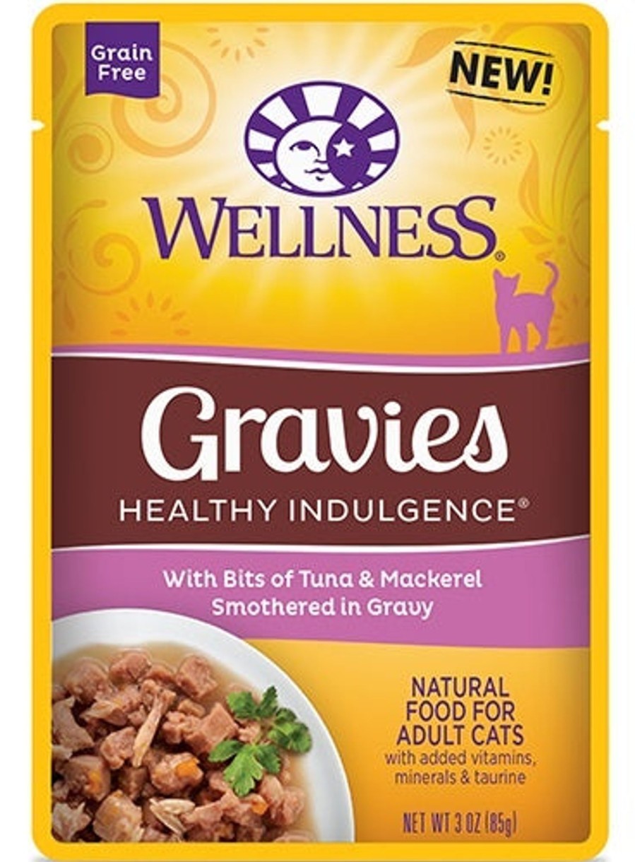 Cat Wellness Wet Food | Wellness Healthy Indulgence Natural Grain Free Gravies With Tuna And Mackerel In Gravy Cat Food Pouch