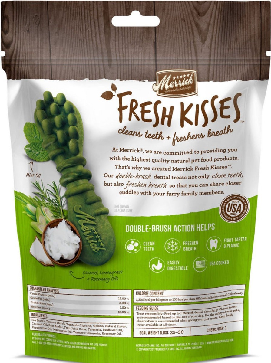 Dog Merrick | Merrick Fresh Kisses Grain Free Coconut Oil And Botanicals Medium Dental Dog Treats