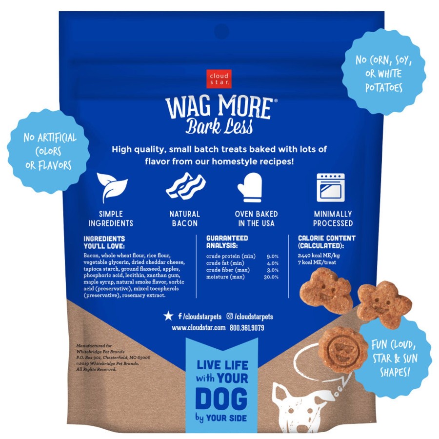 Dog Cloud Star | Cloud Star Wag More Bark Less Soft Chews Bacon Cheese & Apples Dog Treats