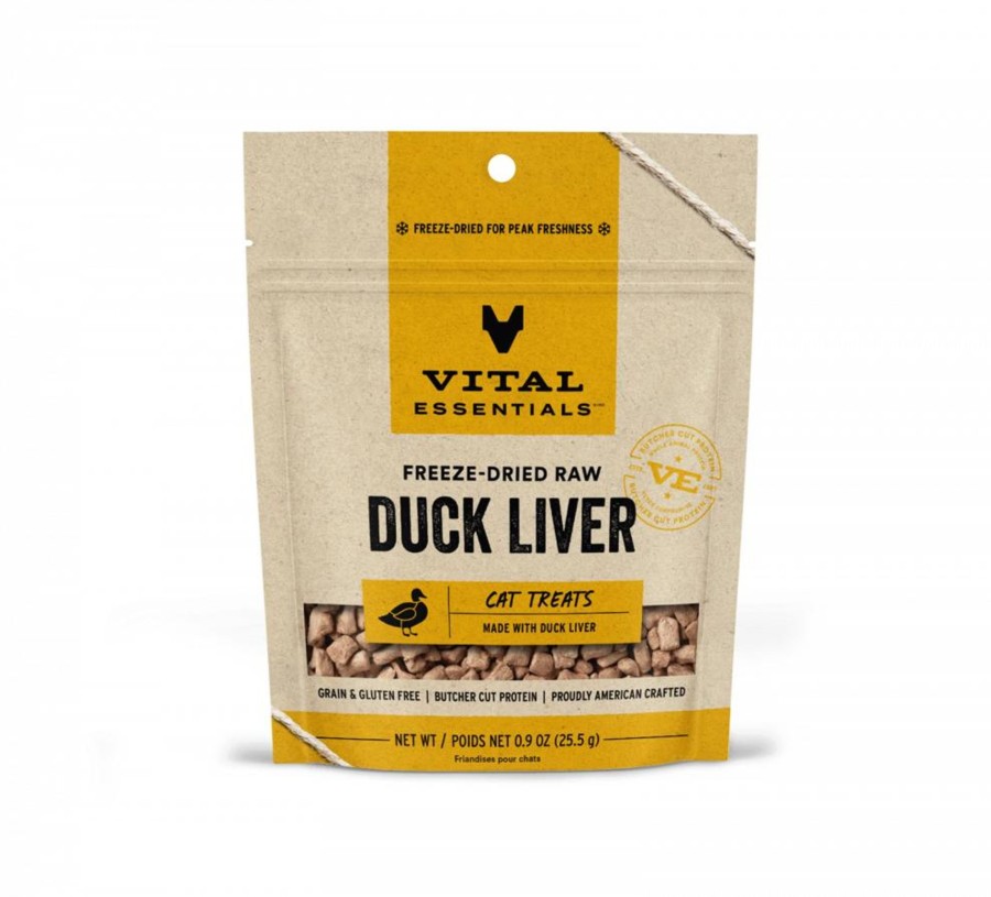 Cat Vital Essentials | Vital Essentials Vital Cat Freeze Dried Grain Free Duck Liver Cat Treats