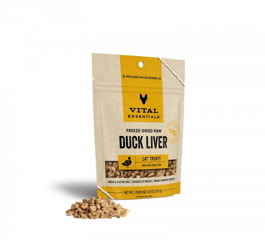 Cat Vital Essentials | Vital Essentials Vital Cat Freeze Dried Grain Free Duck Liver Cat Treats