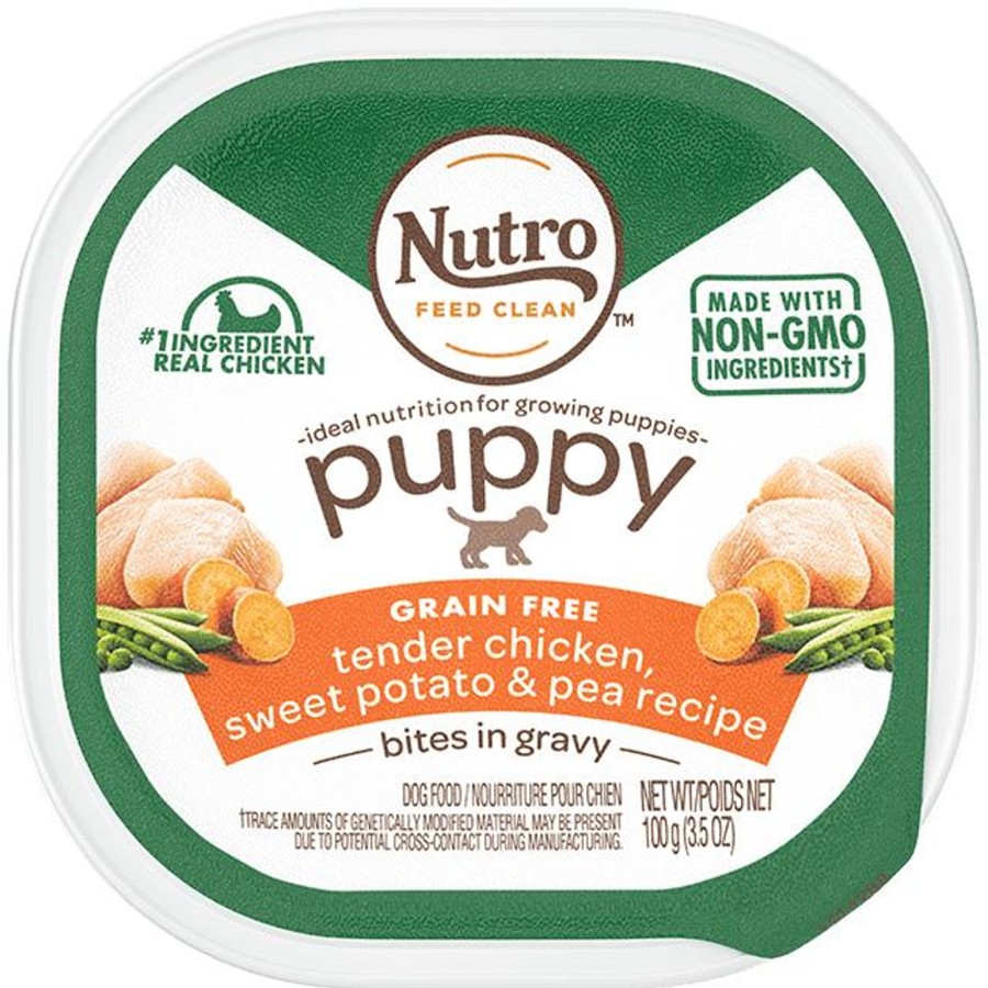 Dog Nutro | Nutro Puppy Tender Chicken & Rice Recipe Cuts In Gravy Dog Food Trays