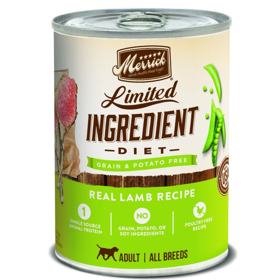 Dog Merrick Wet Food | Merrick Limited Ingredient Diet Real Lamb Recipe Canned Dog Food