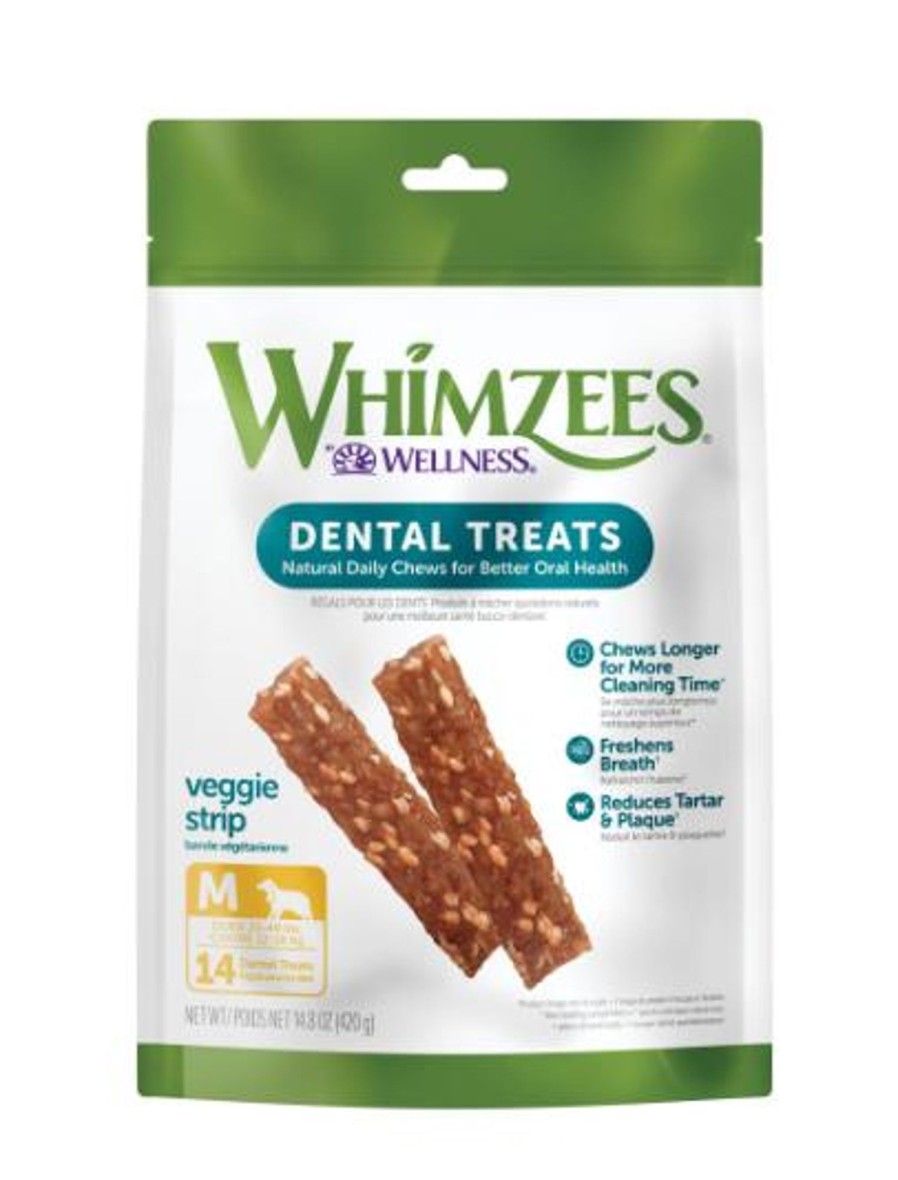 Dog Whimzees | Whimzees Medium Veggie Strip Dental Chew Dog Treats