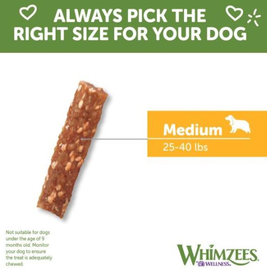 Dog Whimzees | Whimzees Medium Veggie Strip Dental Chew Dog Treats