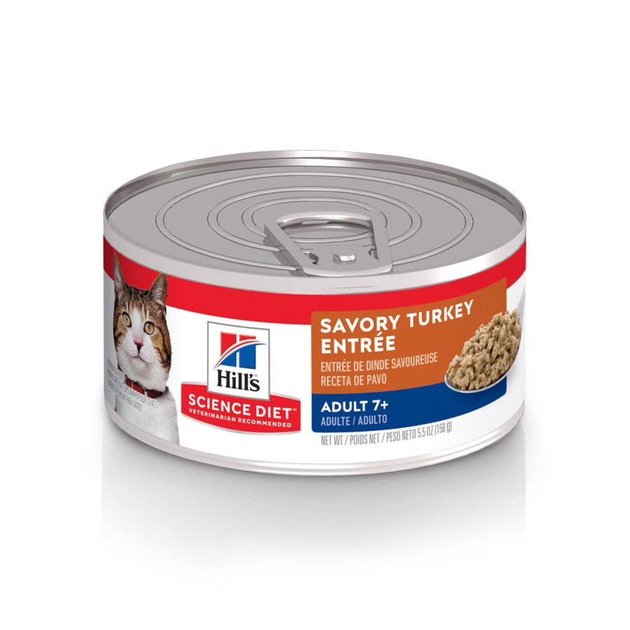 Cat Hill's Science Diet Wet Food | Hill'S Science Diet Adult 7+ Savory Turkey Entree Canned Cat Food