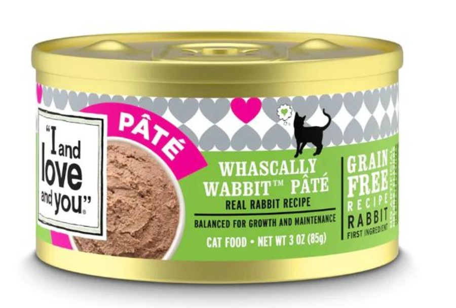 Cat I and Love and You Wet Food | I And Love And You Grain Free Whascally Rabbit Pate Recipe Canned Cat Food