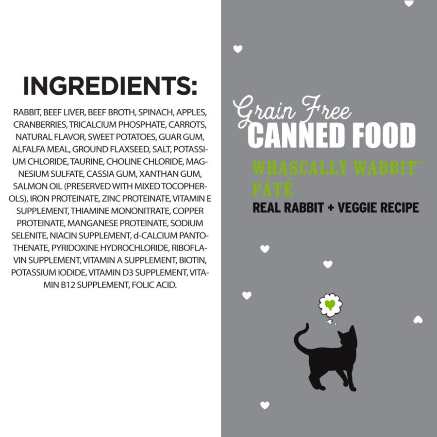 Cat I and Love and You Wet Food | I And Love And You Grain Free Whascally Rabbit Pate Recipe Canned Cat Food