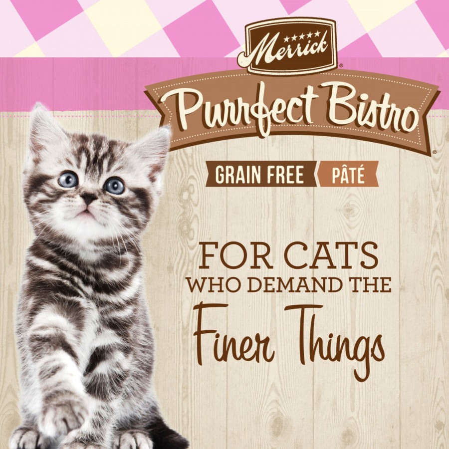 Cat Merrick Wet Food | Merrick Purrfect Bistro Grain Free Pate Kitten Dinner Canned Cat Food