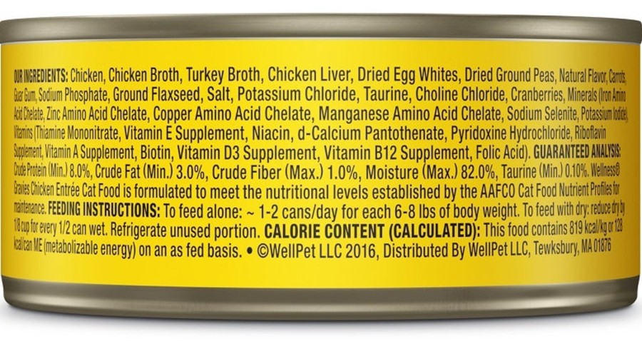 Cat Wellness Wet Food | Wellness Grain Free Natural Minced Chicken Dinner Wet Canned Cat Food