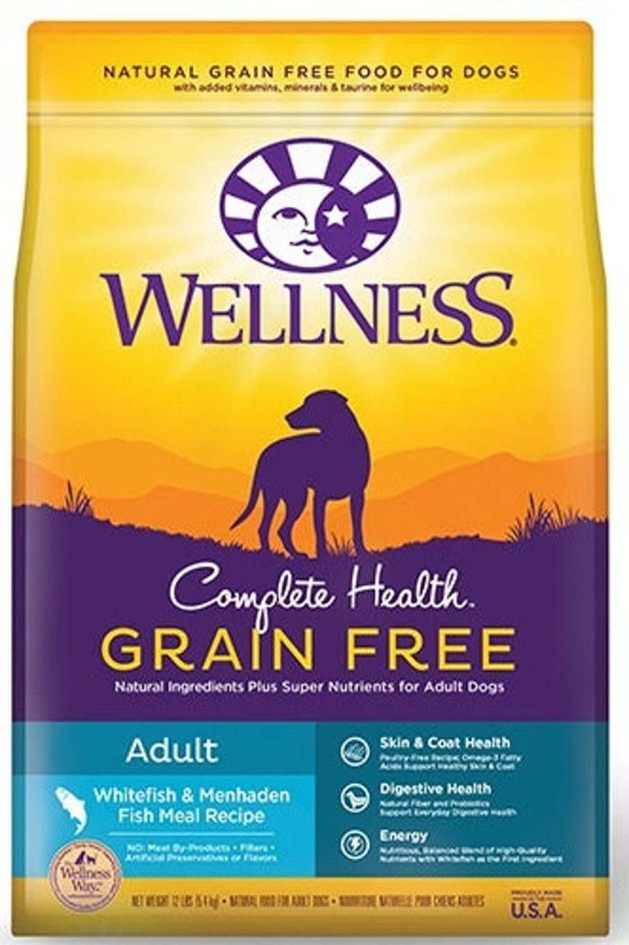 Dog Wellness | Wellness Complete Health Grain Free Natural Adult Whitefish And Menhaden Fish Meal Recipe Dry Dog Food