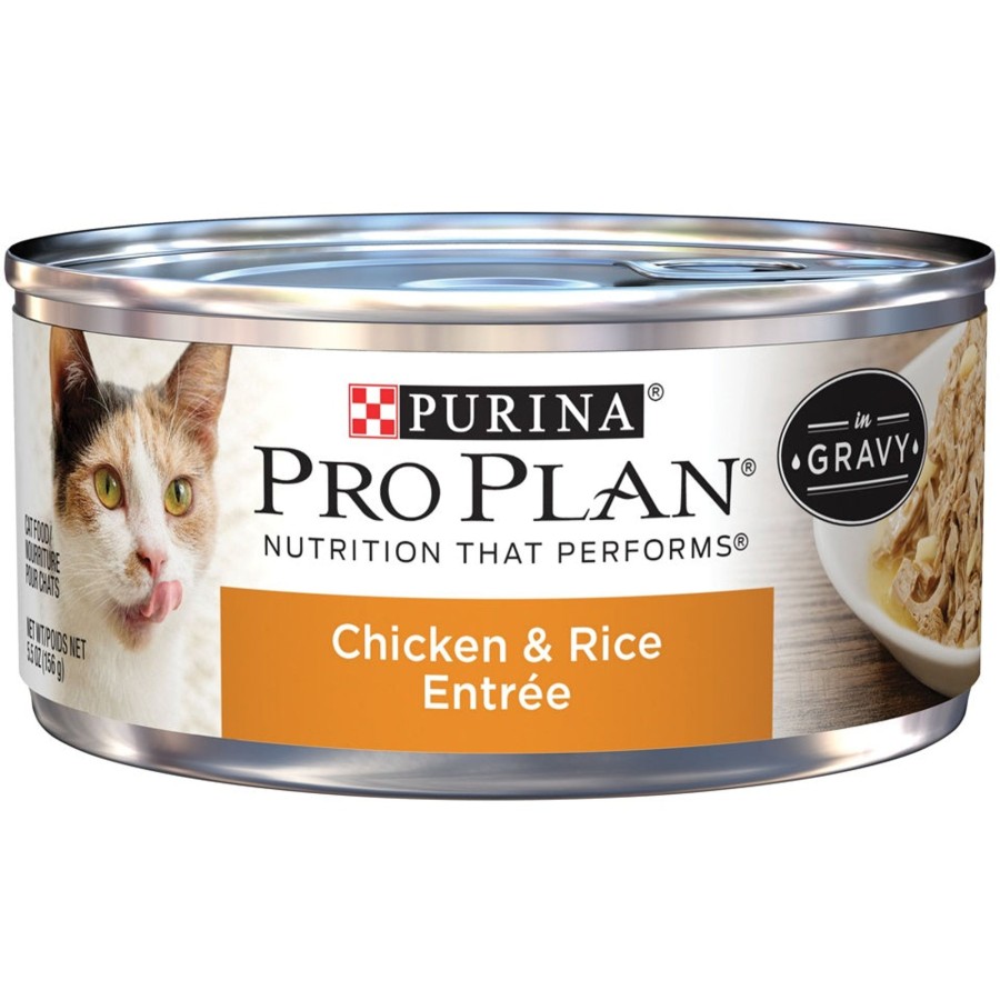 Cat Purina Pro Plan Wet Food | Purina Pro Plan Chicken & Rice Entree In Gravy Canned Cat Food