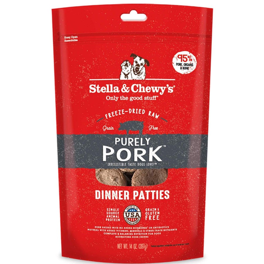 Dog Stella u0026 Chewy's Freeze Dried | Stella & Chewy'S Purely Pork Grain Free Dinner Patties Freeze Dried Raw Dog Food