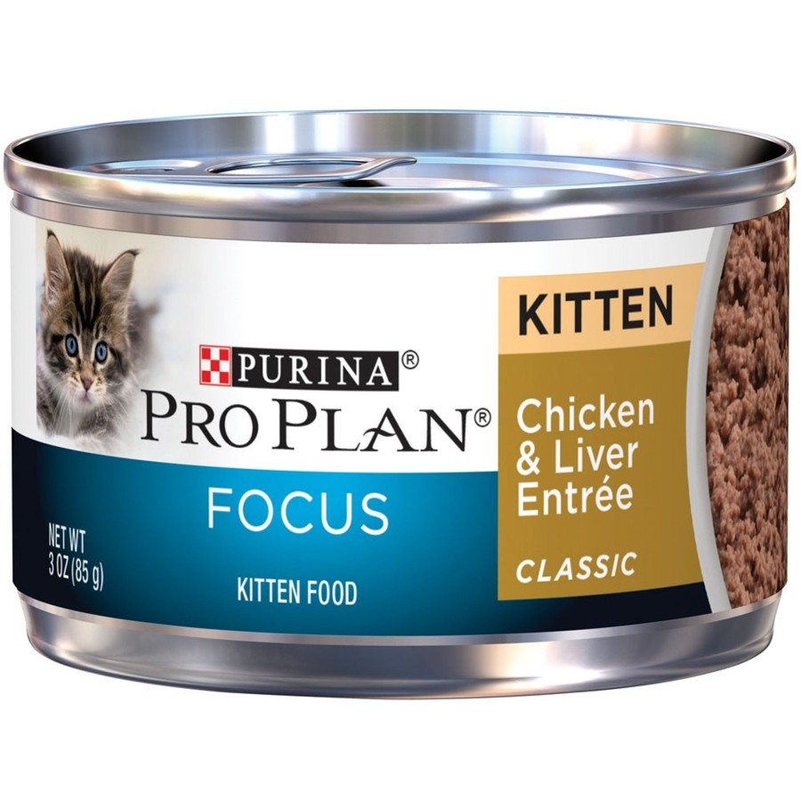 Cat Purina Pro Plan Wet Food | Purina Pro Plan Focus Kitten Classic Chicken And Liver Entree Canned Cat Food